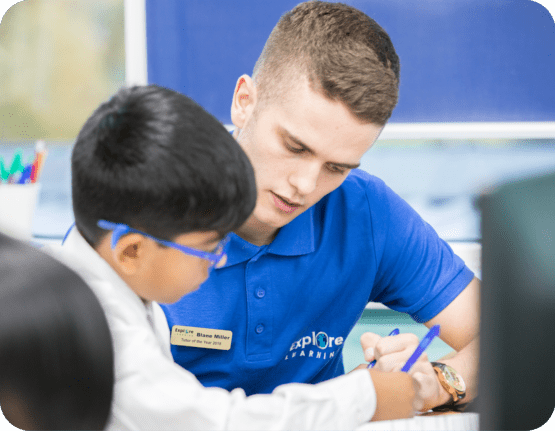 Explore Learning tutor teaching student