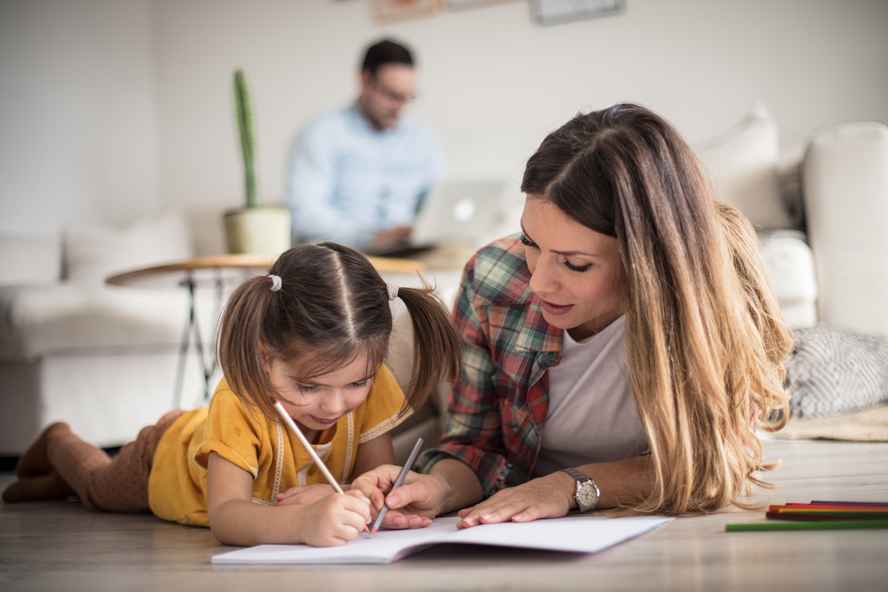 parent and child home schooling