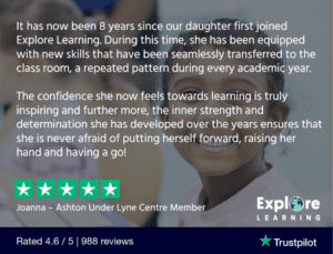 when to get a tutor for your child - Explore Learning testimonial