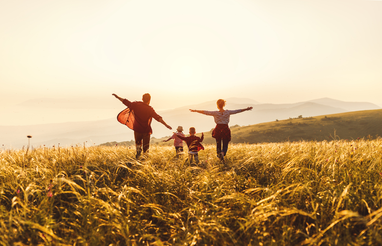 Family on summer holiday