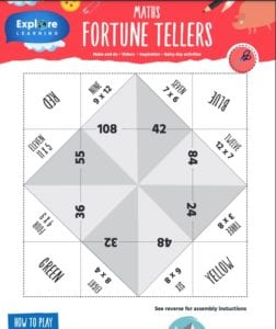 ks2 maths fortune teller game