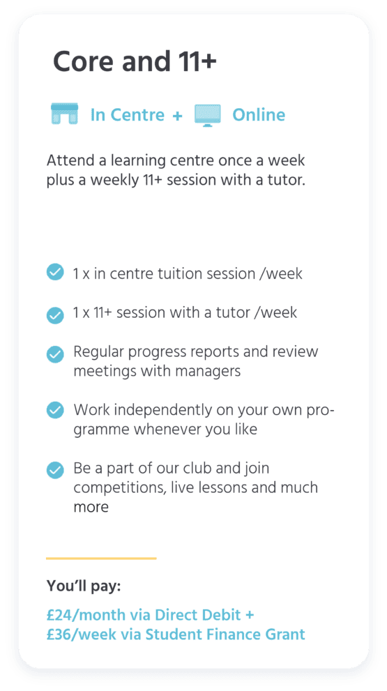 Core and 11+ membership infographic