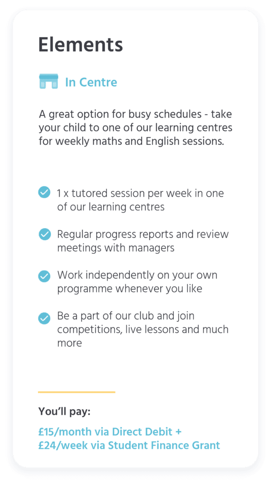 In centre membership infographic