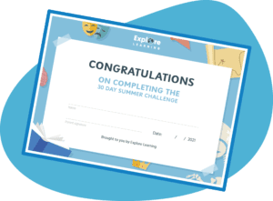 Summer challenge certificate
