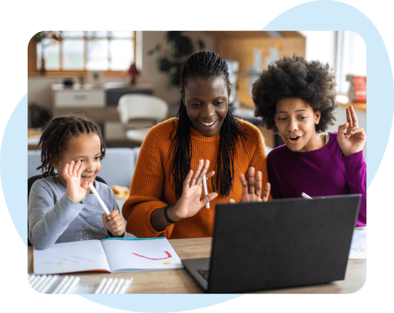 Family doing Explore Learning trial