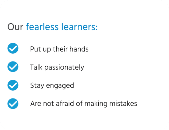 Our fearless learners infographic
